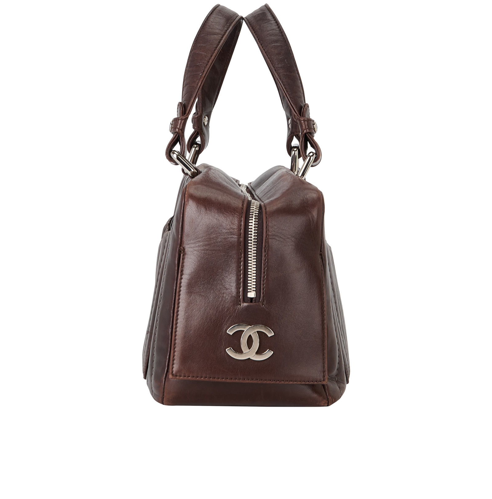 CC Quilted Bag, &pound;895, Handbags, Brown, Leather, Bottom view